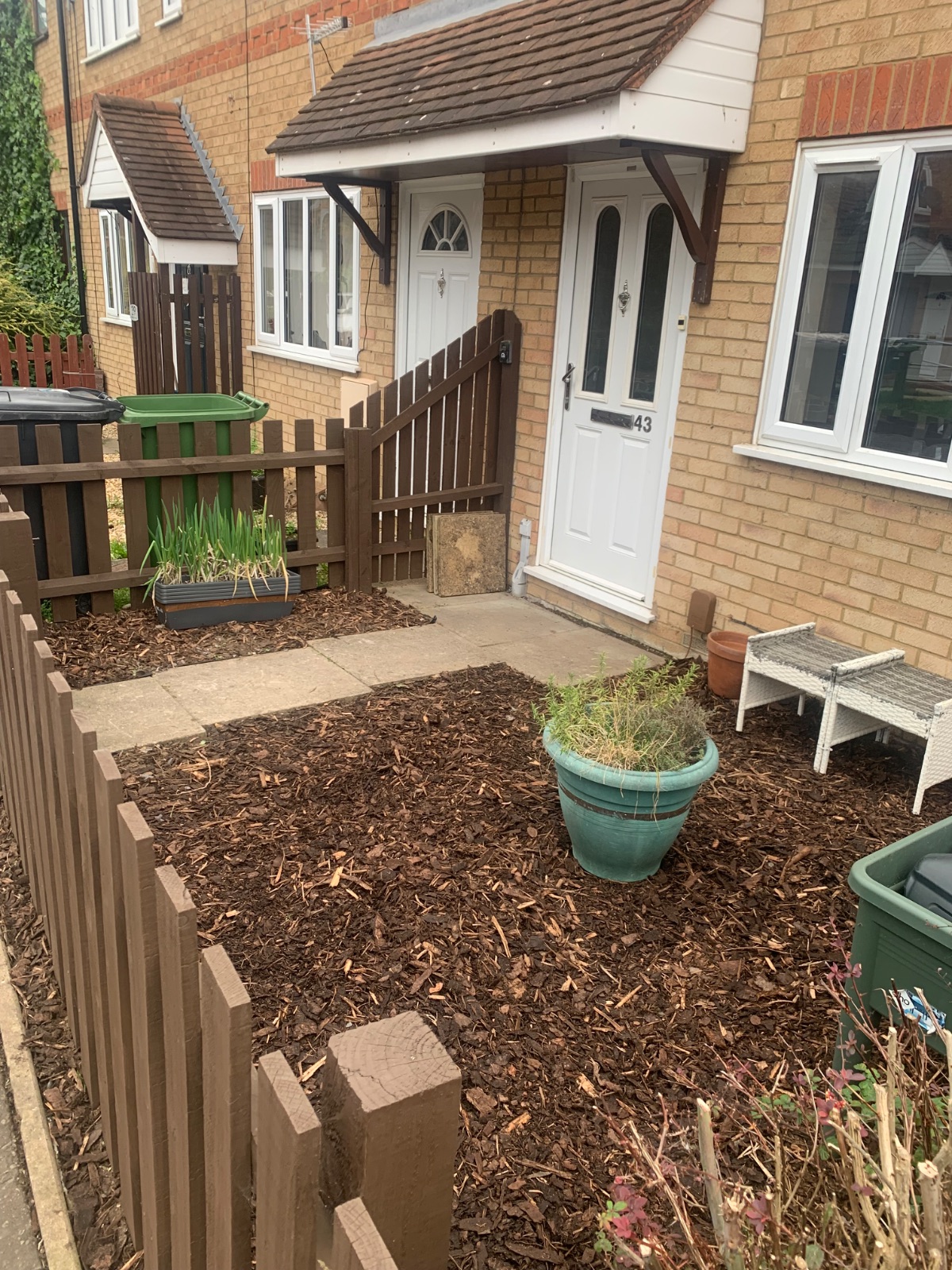 Front of Property of 1 bed maisonette for mutual exchange in Peterborough